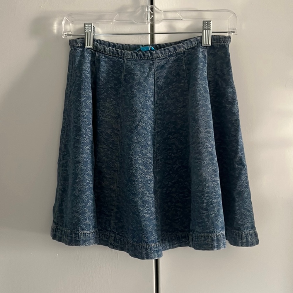 Demim Printed Skirt